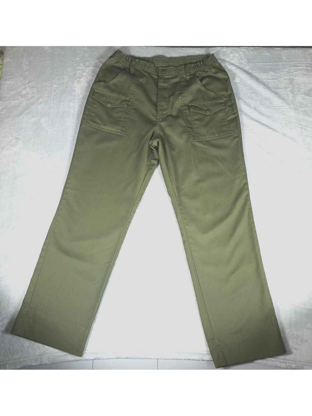 Boy Scouts of America Pants 32x30 Stretch Olive Green Cargo Official Uniform